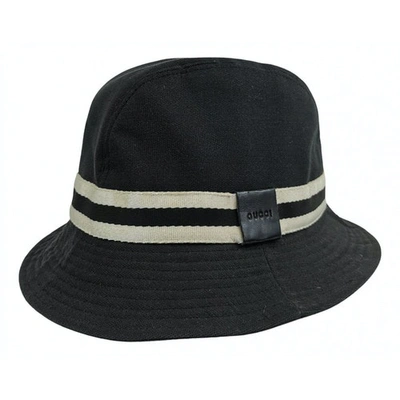 Pre-owned Gucci Black Cloth Hat