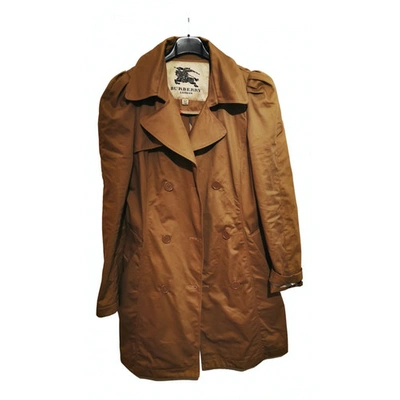 Pre-owned Burberry Beige Cotton Trench Coat