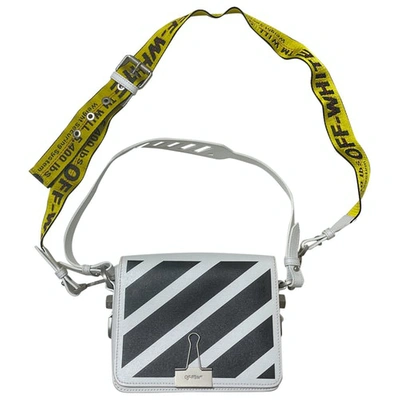 Pre-owned Off-white Binder White Leather Handbag