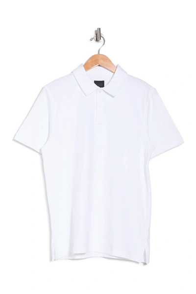 Shop 14th & Union Solid Interlock Polo In White