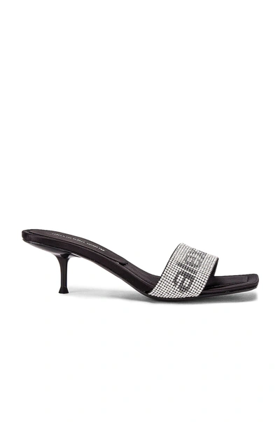 Shop Alexander Wang Jessie Mid Heel Slide In Black