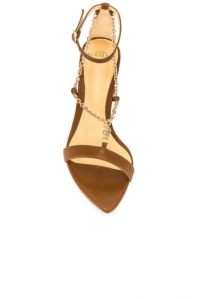 Shop Alexandre Birman Effie Kitten Heel In Almond & Gold