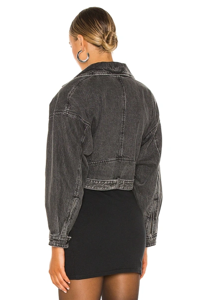 Lamarque X Revolve Dylan Jacket In Acid Wash Black