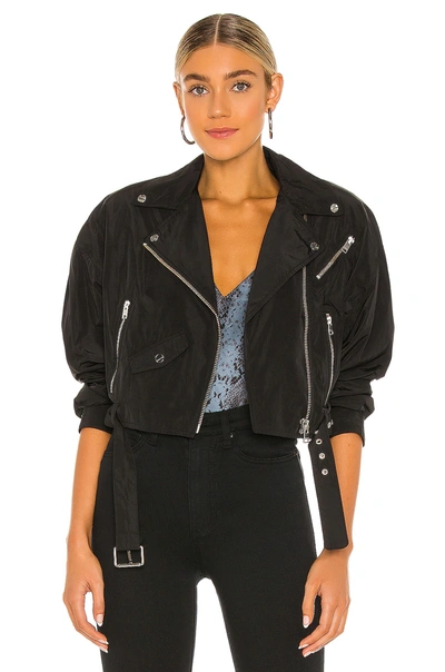 Lamarque X Revolve Dylan Jacket In Acid Wash Black