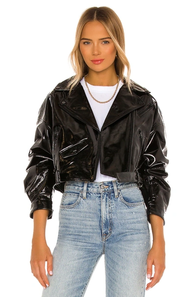 Lamarque X Revolve Dylan Jacket In Acid Wash Black