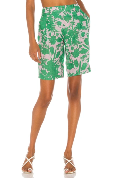 Shop Alexis Talbot Shorts In Emerald Botanical
