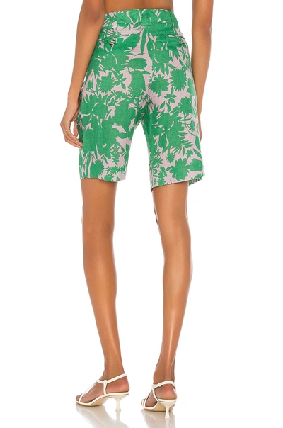 Shop Alexis Talbot Shorts In Emerald Botanical