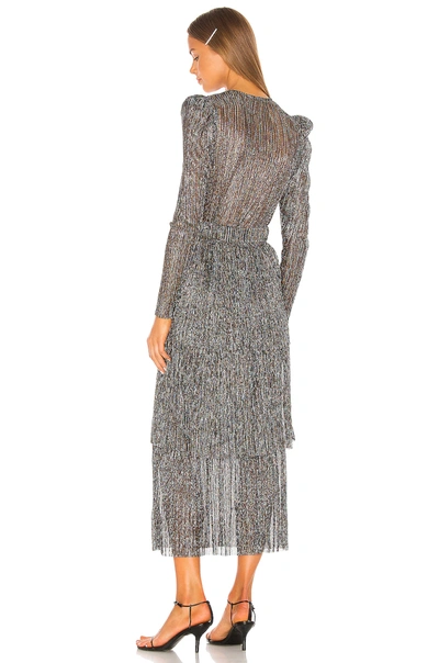 Shop Sabina Musayev Carry Dress In Multicolor Silver