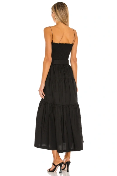 L'academie The Nour Midi Dress In Black
