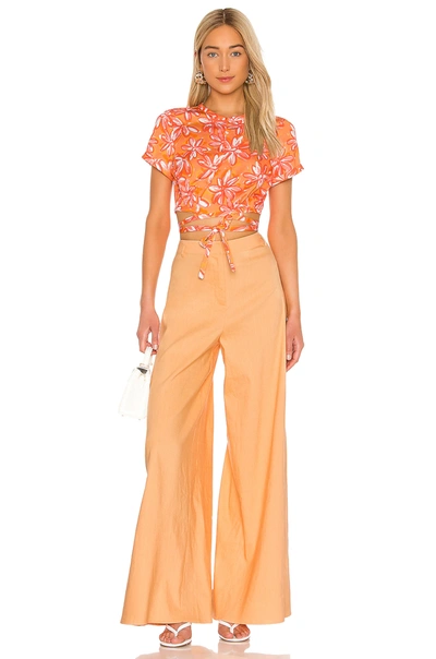 Shop L'academie Autumn Pants In Bright Orange