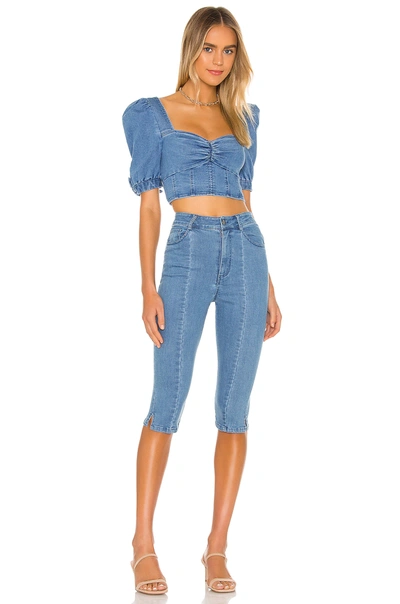 Shop Lovers & Friends Raven Capri In Denim