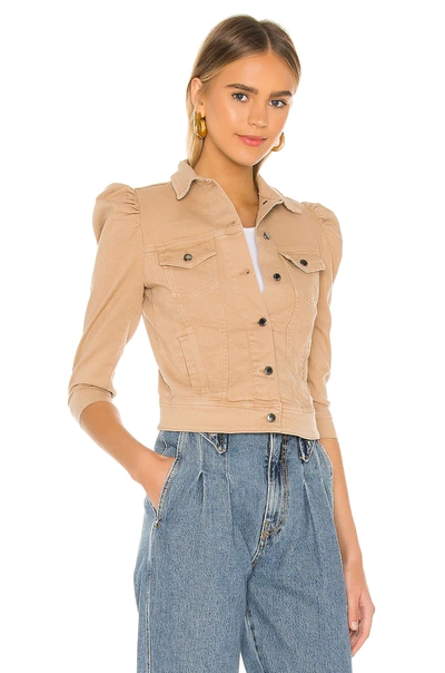 Retroféte Ada Cropped Denim Jacket In Camel