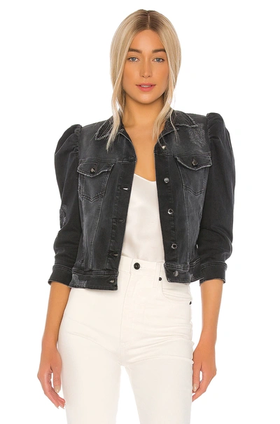 Retroféte Ada Cropped Denim Jacket In Camel