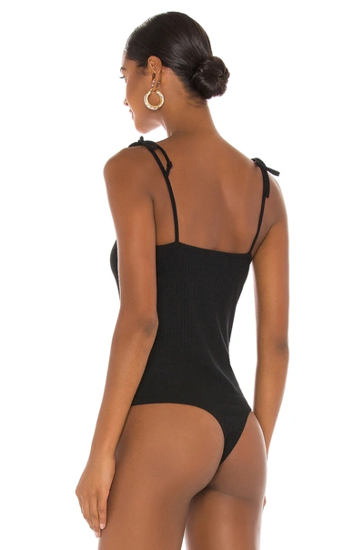 Shop Bcbgeneration Square Neck Tie Strap Bodysuit In Black