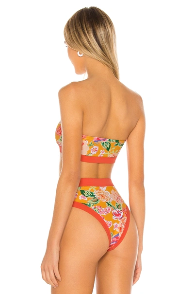 Shop Lovers & Friends Little Me Bikini Top In Tangerine Floral