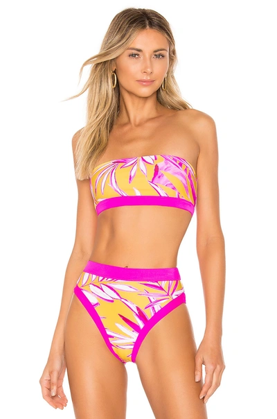 Shop Lovers & Friends Little Me Bikini Top In Tangerine Floral