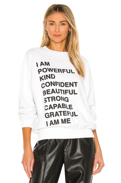 Shop Anine Bing Empowerment Ramona Sweatshirt In White