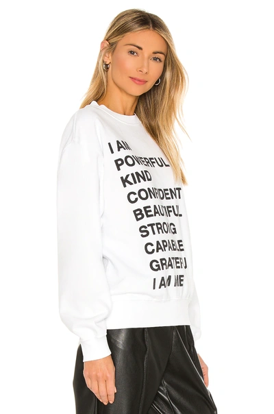 Shop Anine Bing Empowerment Ramona Sweatshirt In White