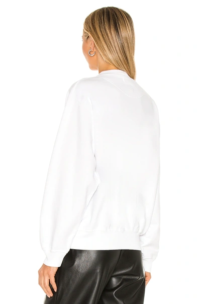 Shop Anine Bing Empowerment Ramona Sweatshirt In White