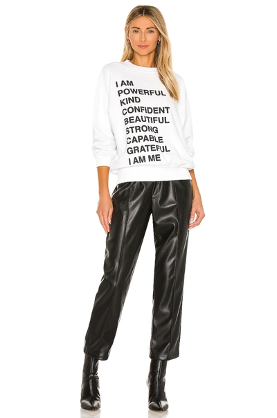 Shop Anine Bing Empowerment Ramona Sweatshirt In White