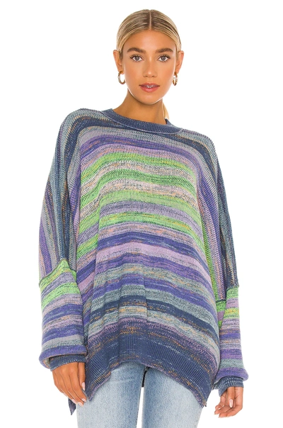 Shop Free People Easy Street Space Dye Sweater In Sand & Sugar Combo