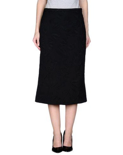 Shop Rochas 3/4 Length Skirt In Black