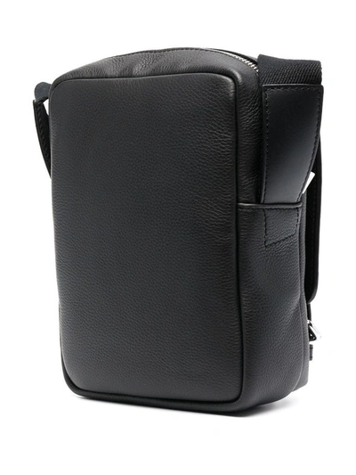 Shop Loewe Men's Black Leather Messenger Bag