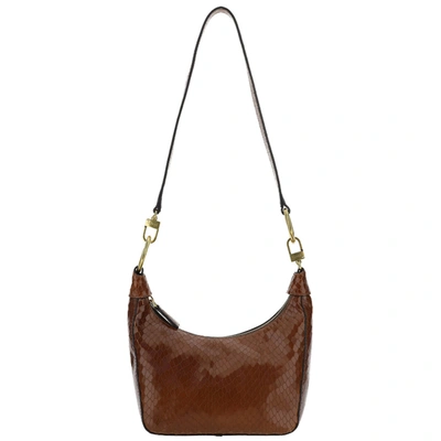 Shop Staud Women's Leather Shoulder Bag In Brown