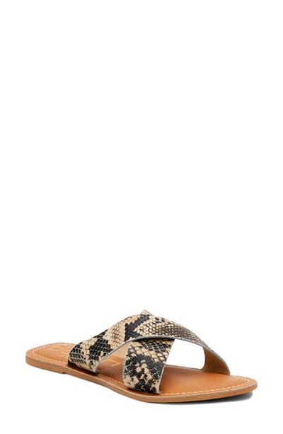 Shop Coconuts By Matisse Pebble Slide Sandal In Natural Multi Snake