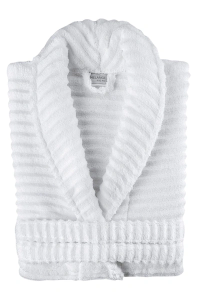 Shop Melange Home Zero Twist Ruffle Bath Robe In White