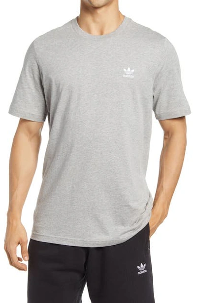 Shop Adidas Originals Essential T-shirt In Medium Grey Heather