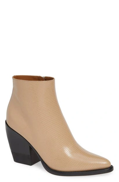 Shop Chloé Rylee Ankle Bootie In Sunny Beige