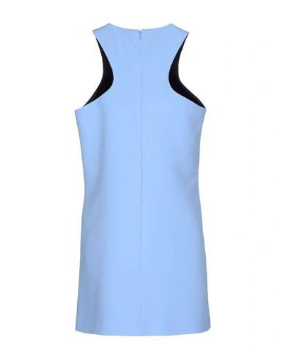 Shop Fausto Puglisi Short Dress In Sky Blue