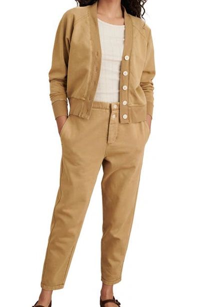 Shop Alex Mill Davie Fleece Pants In Golden Khaki