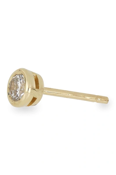 Bony Levy 14k Yellow Gold Single Bezel Set Diamond Stud Earring In 14ky