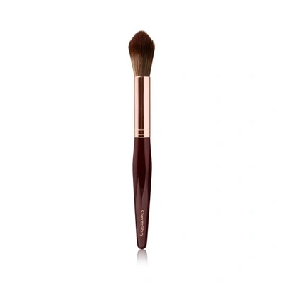 Charlotte Tilbury Powder & Sculpt Brush In Rose Gold & Night Crimson