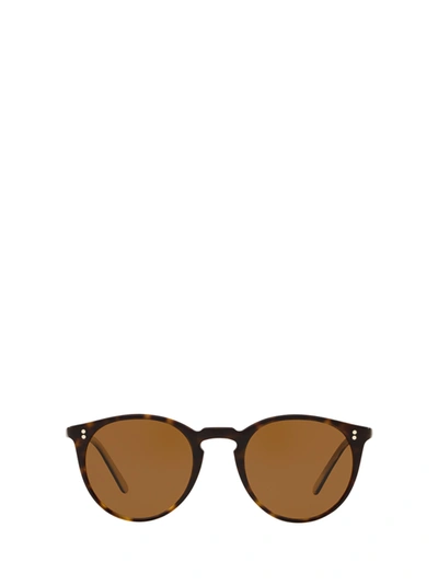 Shop Oliver Peoples O'malley Sunglasses In Brown
