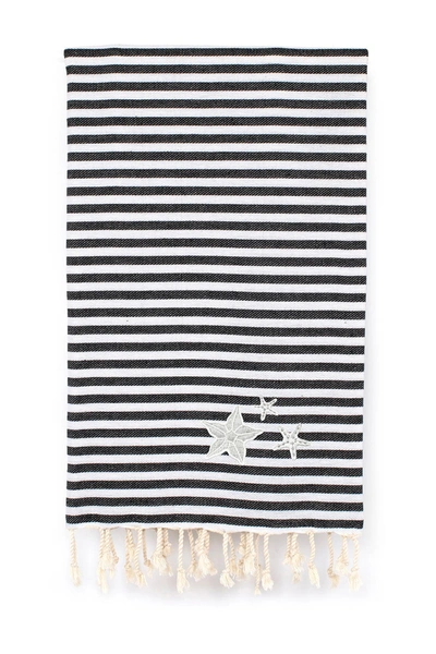 Shop Linum Home 100% Turkish Cotton Fun In The Sun In Charcoal Black