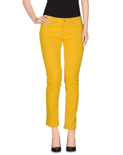 Dondup Denim Trousers In Yellow