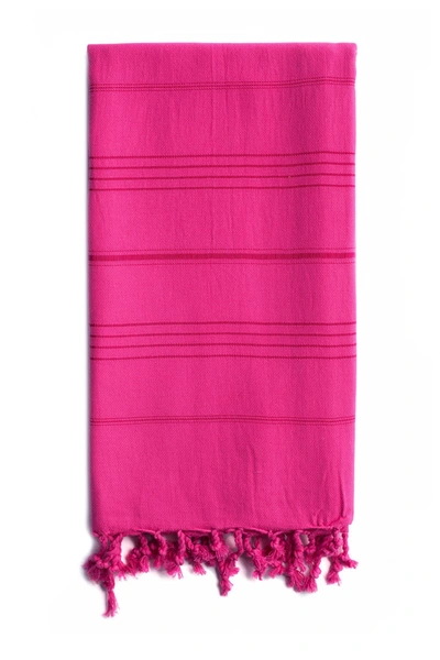 Shop Linum Home 100% Turkish Cotton Summer Fun Pestemal Beach Towel In Pretty Pink