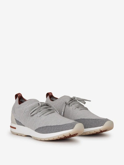Shop Loro Piana Flexy Walk Sneakers In Grey