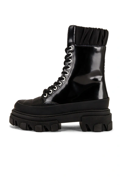 Shop Ganni Combat Boot In Black