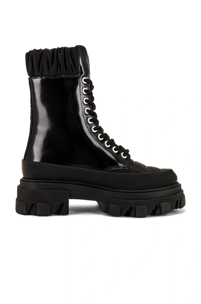 Shop Ganni Combat Boot In Black