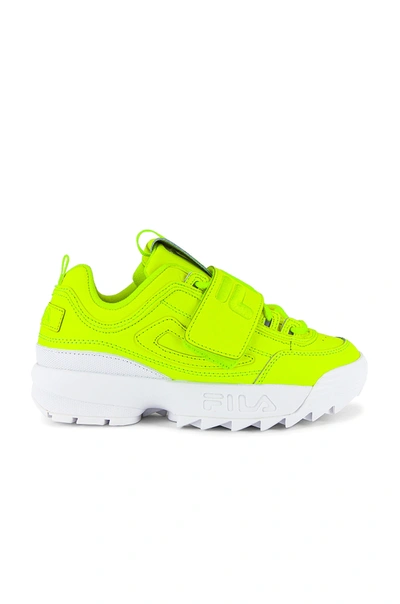 Shop Fila Disruptor Ii Applique Sneaker In Safety Yellow  Safety Yellow & White