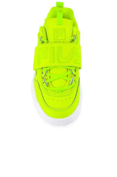 Shop Fila Disruptor Ii Applique Sneaker In Safety Yellow  Safety Yellow & White