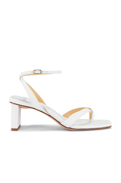 Shop Alexandre Birman Nelly Square Sandal In White