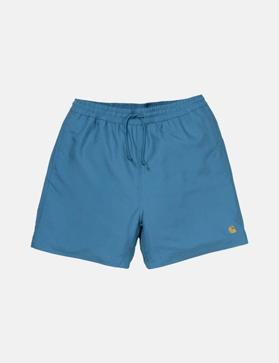 Shop Carhartt -wip Chase Swim Shorts In Blue