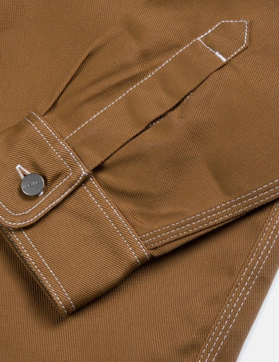 Shop Carhartt -wip Chalk Shirt Jacket (regular Fit) In Brown