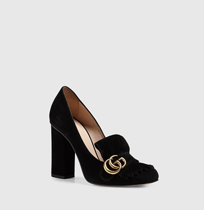 Gucci Suede Loafer Pumps In The