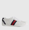 GUCCI SSIMA LEATHER LACE-UP SNEAKER,408496AXWL09064